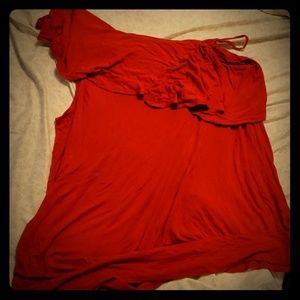 One sleeve off shoulder top